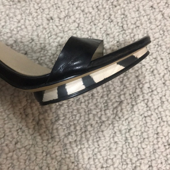 Calvin Klein Zebra Subtle Black Leather Strappy - Picture 6 of 8